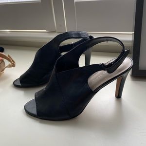 Black Franco Sarto sling back heels